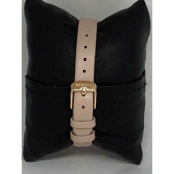 Bertha Women's Tan Leather Analog Rose Gold Dial Quartz Genuine Watch WK17 - Picture 6 of 12